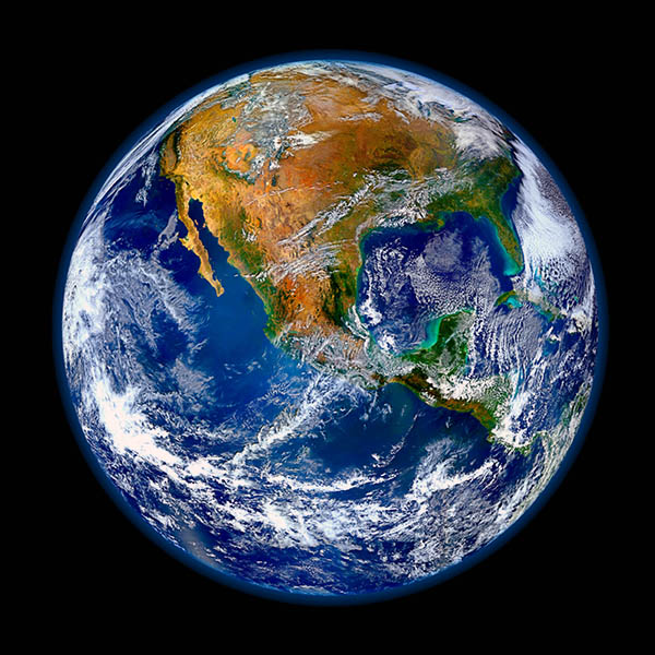 Planet Earth—the pale blue dot—inspired the creation of a circular logo.